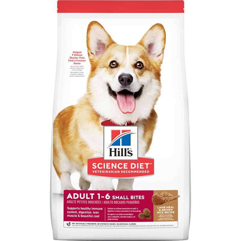 Hill’s Science Diet Adult Small Bites Lamb Meal & Brown Rice Recipe Dry Dog Food, 15.5 lb bag 15.5 lbs