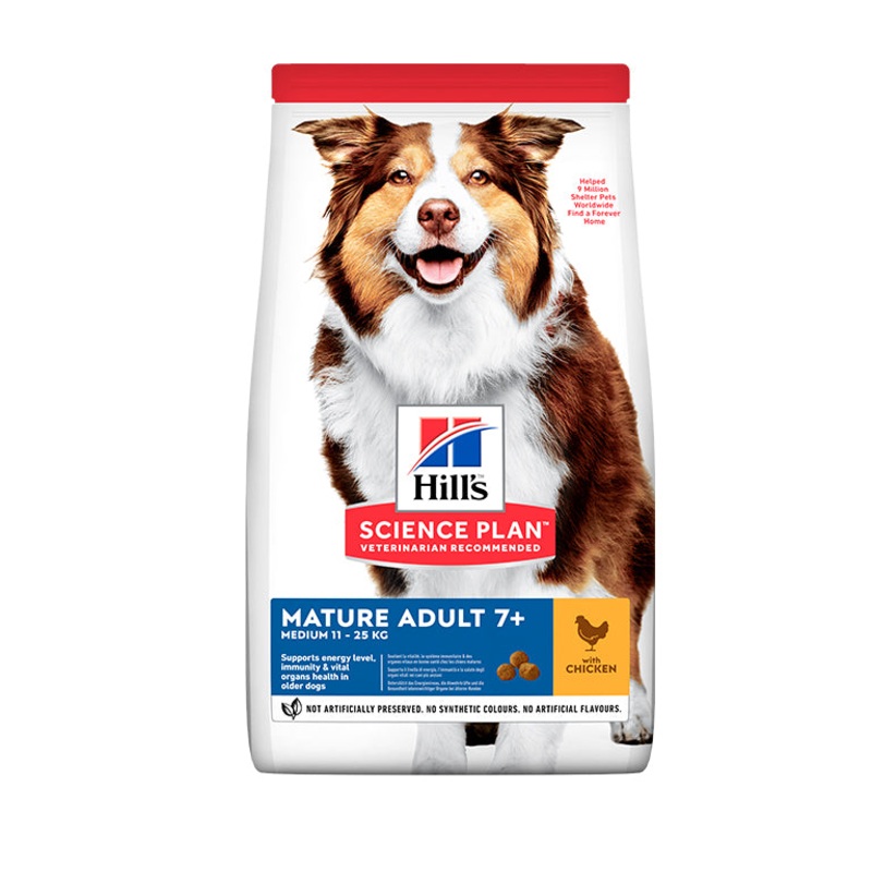 Hills Science Plan Medium Mature Adult 7+ Dog Food With Chicken (2.5kg)