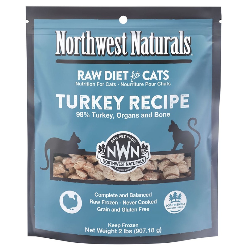 Northwest Naturals Frozen Cat Nibbles Turkey 2 lbs