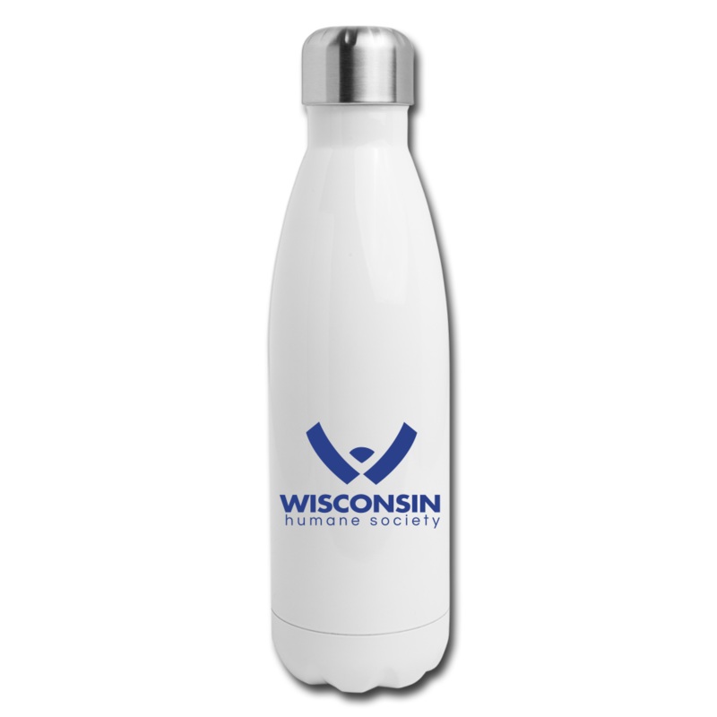 WHS Logo Insulated Stainless Steel Water Bottle white