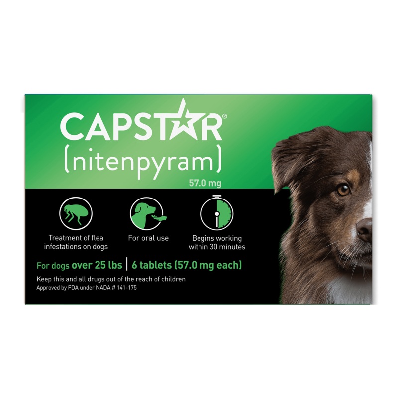 CAPSTAR (nitenpyram) Oral Flea Treatment for Dogs 25.1-125 Lbs – 6 Doses