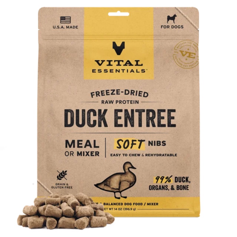 Duck Soft Nibs Freeze-Dried Grain-Free Dog Food 14oz