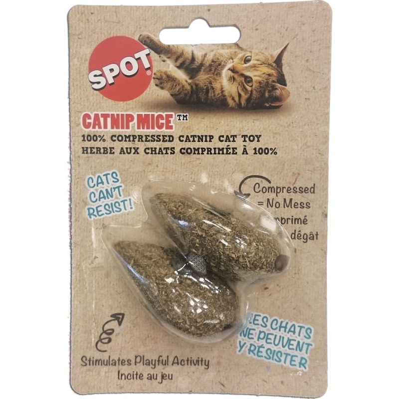 SPOT 100% CATNIP CANDY MICE 3.5 IN-2PK