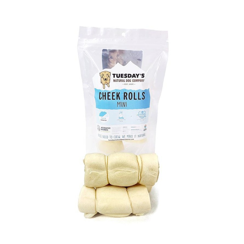 Tuesday’s Natural Dog Co. Mini Beef Cheek Roll Dog Chew 3-4 Inch