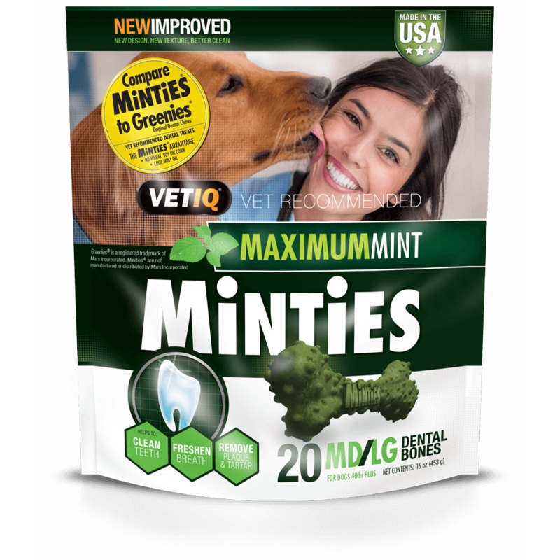 VetIQ Minties Dog Chew Medium/Large Dog 6.4oz