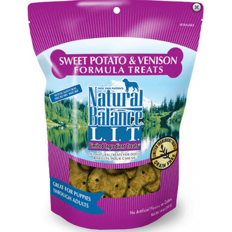 Natural Balance L.I.T. Limited Ingredient Treats Venison and Sweet Potato Dog Treats 8 oz small breed